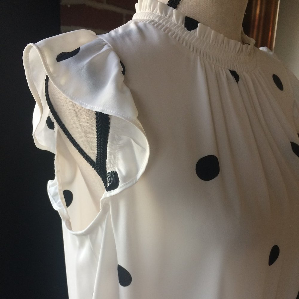 Loft White/Black Summer Blouse